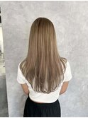 パールベージュ×ダイヤモンドプルエクステ100本
