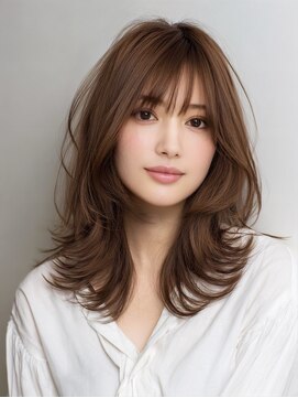 アルトリスト(Altruist Aging×HAIR&SPA) ★ダークアッシュ大人ガーリーボブ着物ミディアムレイヤーカット