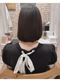 大人かわいい☆綺麗なシルエット！王道ボブ♪酸性ストレート