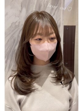 コルソ バイ ケーツー(CORSO by k-two) レイヤーカット/オリーブベージュ/顔周りレイヤー＊