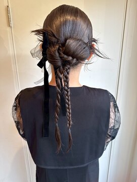 【TICK-TOCK】カチモリアレンジ×三つ編み×ロープ編み