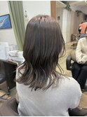 韓国風ボブグレージュカラー