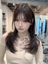 アビー(ABBEY3)&nbsp;韓国レイヤー顔周りカットくびれレイヤー小顔カット韓国ヘア