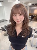 ★透明感グレージュのくびれレイヤー