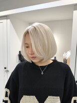 フリーダムガーデン 岡山駅前店(freedom garden)&nbsp;10代20代30代色気ショートレイヤー&ホワイトブロンド