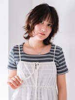 ヘアークラフト(Hair Craft)&nbsp;ミディアムパーマ×レイヤーカット【岡山】伸ばしかけボブウルフ