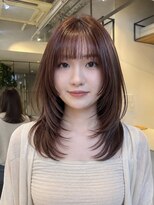 フィルムス 銀座(FILMS)&nbsp;ダークパープル/くびれレイヤー/ミルクティーベージュ/顔周り