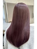 アッシュ 桜新町店(Ash)&nbsp;ボルドーピンク × 艶ストレート