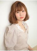 春のナチュラルふんわりボブ