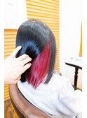 ベースのトーンダウンと　インナーカラー
