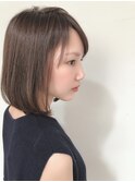 黒髪/小顔/ワンレン/ボブルフ/ネビージュ/レイヤー/ボブ[関内]