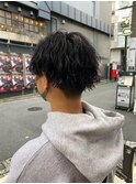 ツイストパーマメンズマッシュパーマ刈り上げツーブロック