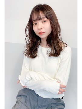 ノノリリ(NONORIRI) 20代30代40代愛されウェーブミディアムピンクブラウンカラー秋色