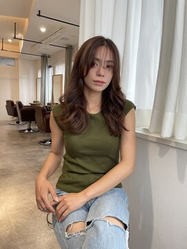 イニット 奈良新大宮(init.) 30代40代ミディアムウルフ乾かすだけアッシュグレージュ透明感