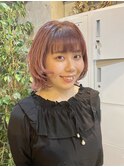 ピンク/ウルフカット/インナーカラー/ダブルカラー/オージュア