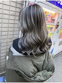 ミルクティーベージュダブルカラーインナーカラーハイライト
