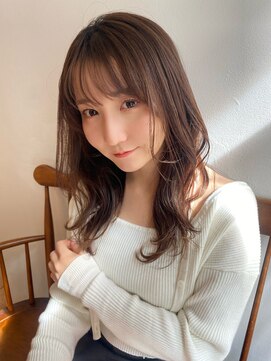 ガーランド (Garland) 大人かわいい顔まわりレイヤーまろベージュ小顔シースルーバング