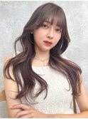 韓国ヘア/レイヤーカット/顔まわりカット/髪質改善縮毛矯正/前髪