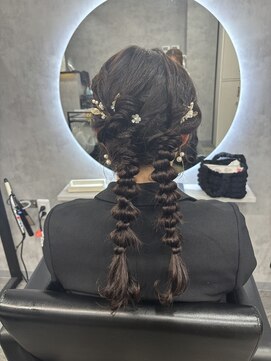 アイ(_i) #編み下ろし#twin編み下ろし#お呼ばれヘア