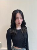 顔型別ヘアスタイル特集/シアーブラック/韓国/コテ巻き