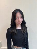 フォルテステラ(FORTE STELLA)&nbsp;顔型別ヘアスタイル特集/シアーブラック/韓国/コテ巻き