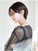 ショート前髪カットおくれ毛_ba498642