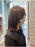 顔まわりレイヤー　マロンベージュ