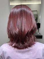 フリック 京都河原町店(FLICK) ★バーガンディピンク/ヘイリーボブ/簡単スタイイング/40代50代