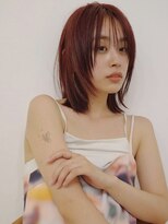 スク(SUKU)&nbsp;レイヤーボブ×暖色カラー