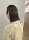 ボブ/切りっぱなしボブ/ベージュカラー/オリーブカラー
