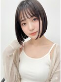 earthショートレイヤーボブミルクティー丸みショートボブ