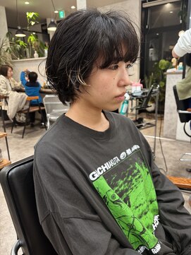 ショートウルフ/ニュアンスパーマ/ラフパーマ