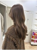ブラウンベージュ/チョコレートブラウン