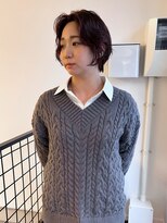 クオン 今泉(quon)&nbsp;【RYUYA】ボルドーカラーのニュアンスパーマショート