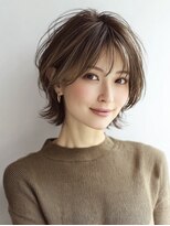 ハーツ(Heart's)&nbsp;◇大人可愛い20代30代40代50代前下がりショートボブ丸みショート