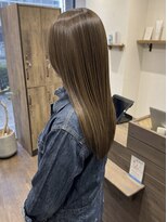 ニコリヘアワークス(nicori hair works)&nbsp;ロング×ストレート×アッシュベージュ1
