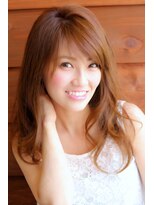 クラーク オリーブカラーゆるふわセミロング