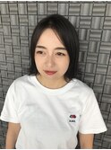 切りっぱなし外ハネスタイル