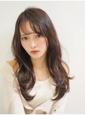 セシルカットフリンジウェーブx大人かわいい前髪ココアブラウン