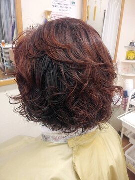 ラヴェルデ カット× 癖毛風ニュアンスパーマ