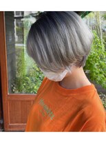 ナンバーエイト(number eight)&nbsp;重めカットで大人可愛いミニボブ×立体感◎ダークグレージュ