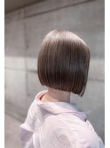 韓国風タッセルカット×ミルクティーベージュ/ぷつっとボブ池袋s