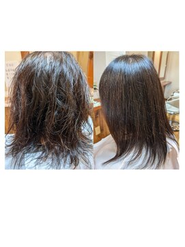 ヘアー ラ ピエス(hair la piece) ストレートミディアムヘアー