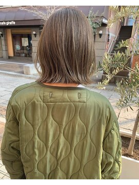 ヘアメイク ノワール(hair make noir) ストレートボブ×オリーブベージュ