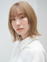 ピークアブー 銀座並木通り(PEEK-A-BOO) 【顔まわりデザインカット】デザインミディアム×ハニーブロンド