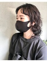 ボンド 三軒茶屋(Bond)&nbsp;ミディアムレイヤー　パーマ　前髪パーマ　ウルフ【三軒茶屋】