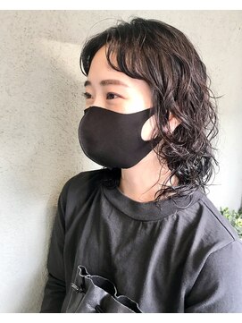 ボンド 三軒茶屋(Bond) ミディアムレイヤー パーマ 前髪パーマ ウルフ【三軒茶屋】