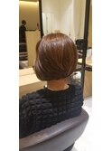 襟足すっきり前下りショートボブ