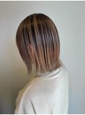 上品バレイヤージュ/20代30代40代/白髪ぼかし