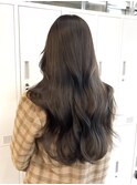 大人可愛い艶カラー*柔らかグレージュ/ブリーチ無透明感カラー